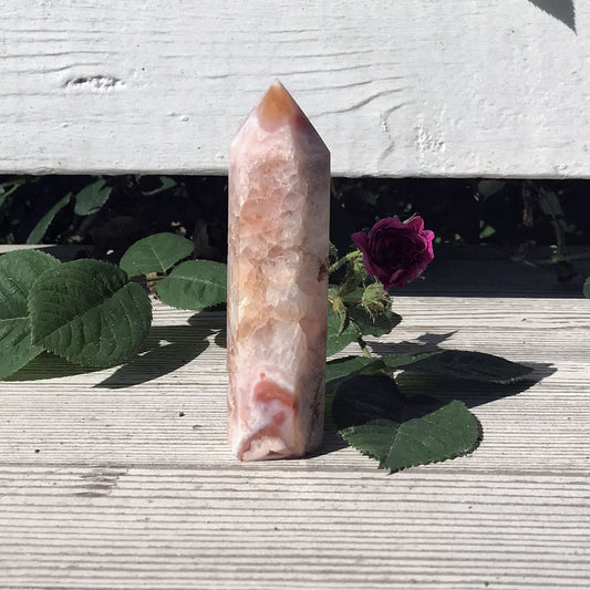 Red (Carnelian) Flower Agate Tower