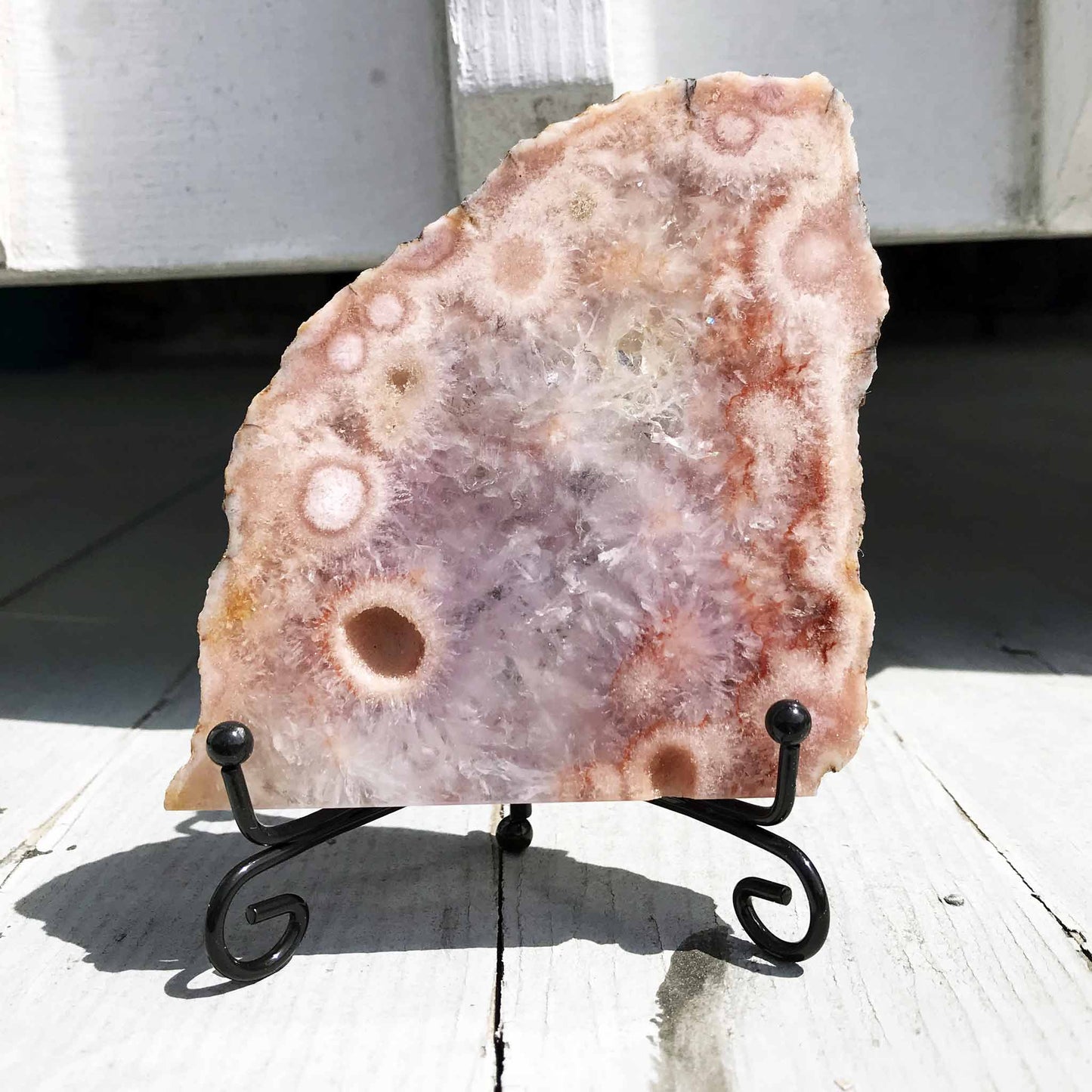 Pink (Amethyst) Flower Agate Slab