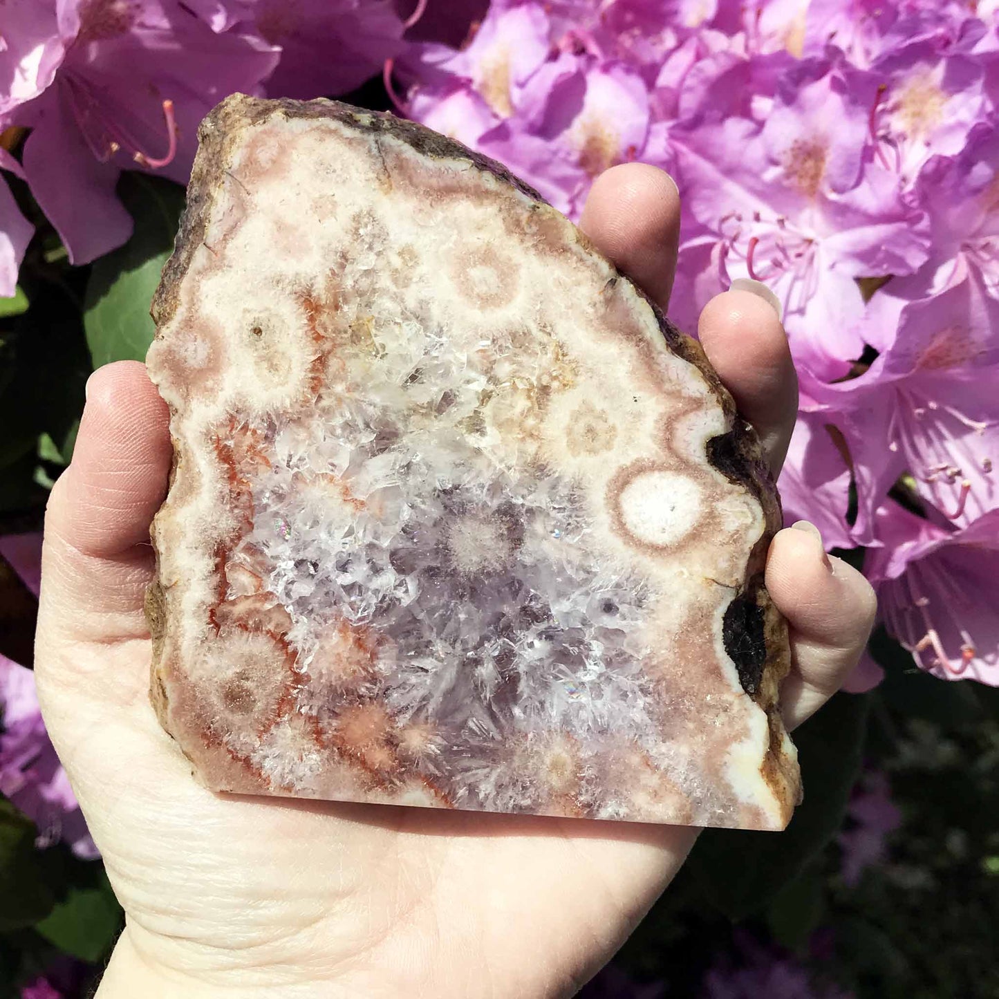 Pink (Amethyst) Flower Agate Slab