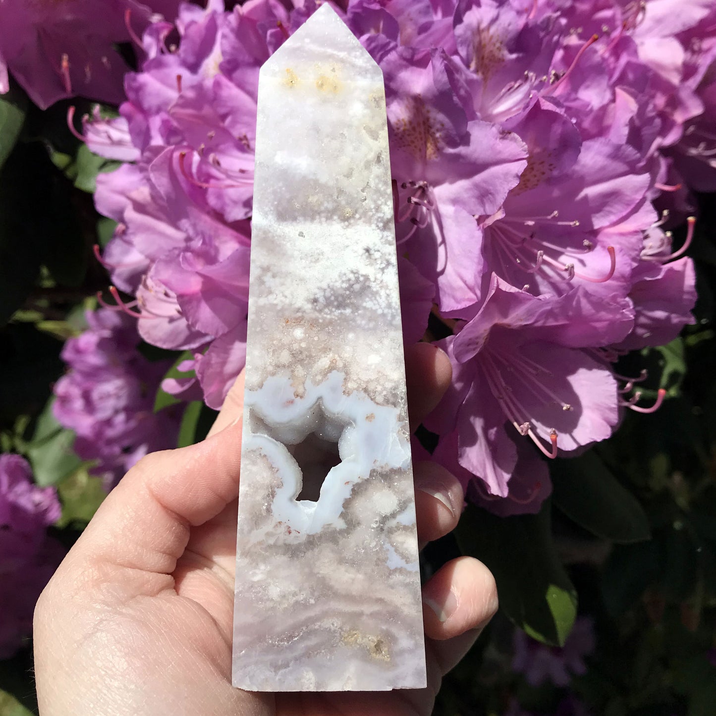 Pink (Amethyst) Flower Agate Towers