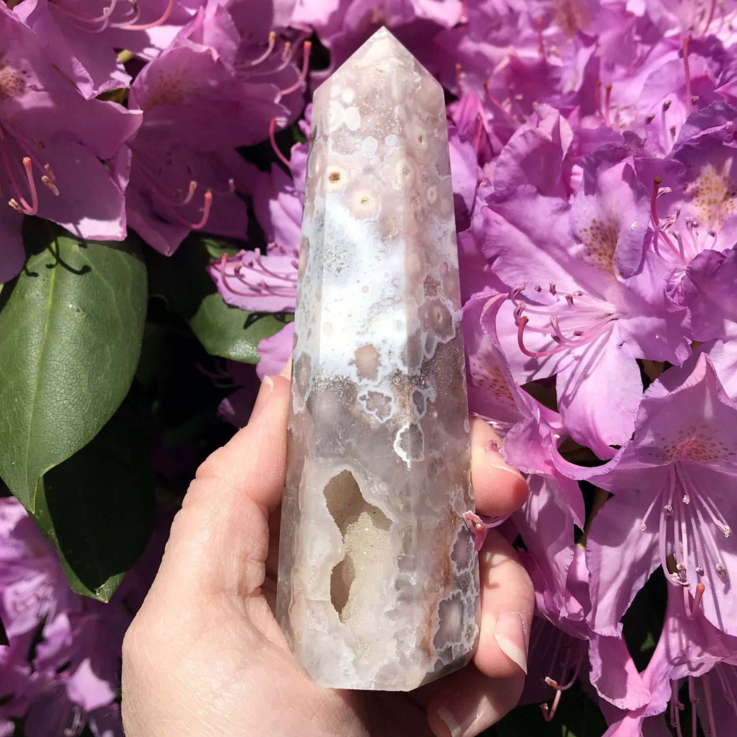 Pink (Amethyst) Flower Agate Towers