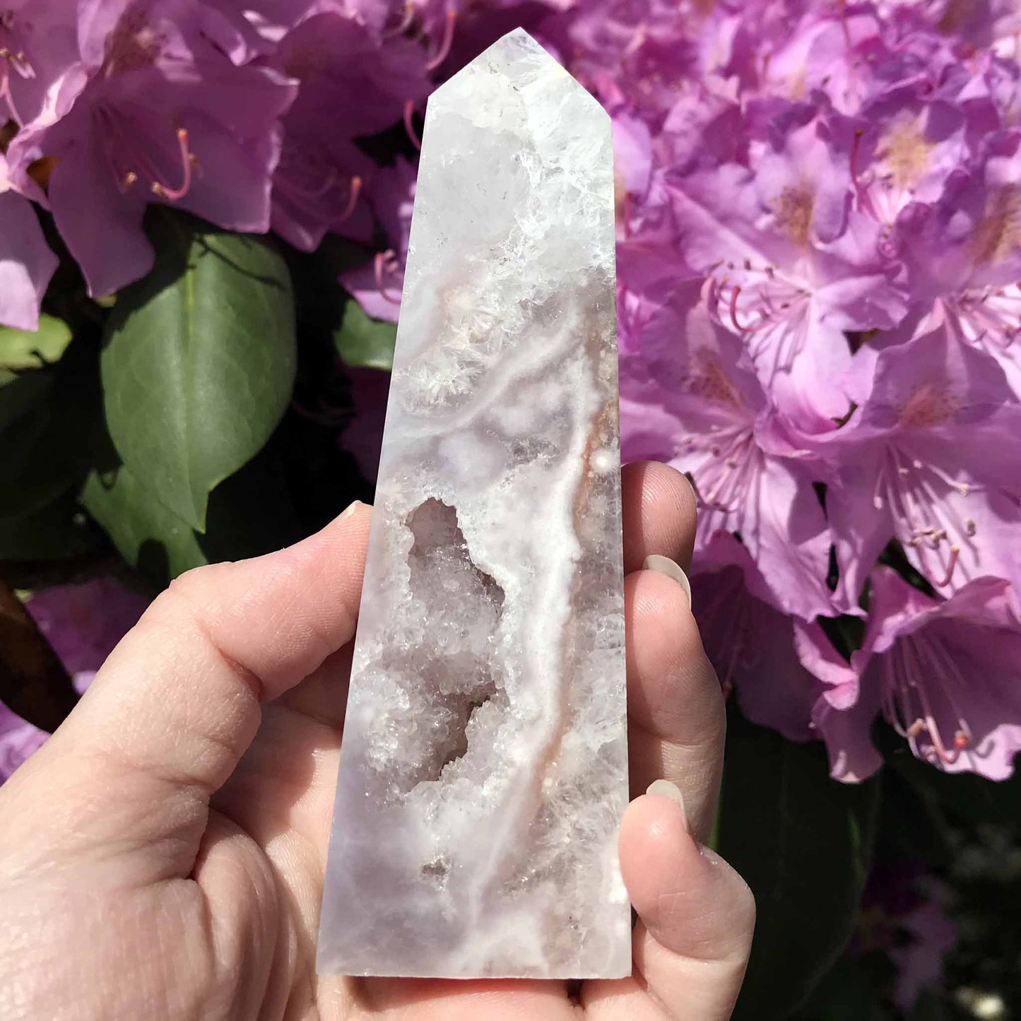 Pink (Amethyst) Flower Agate Towers