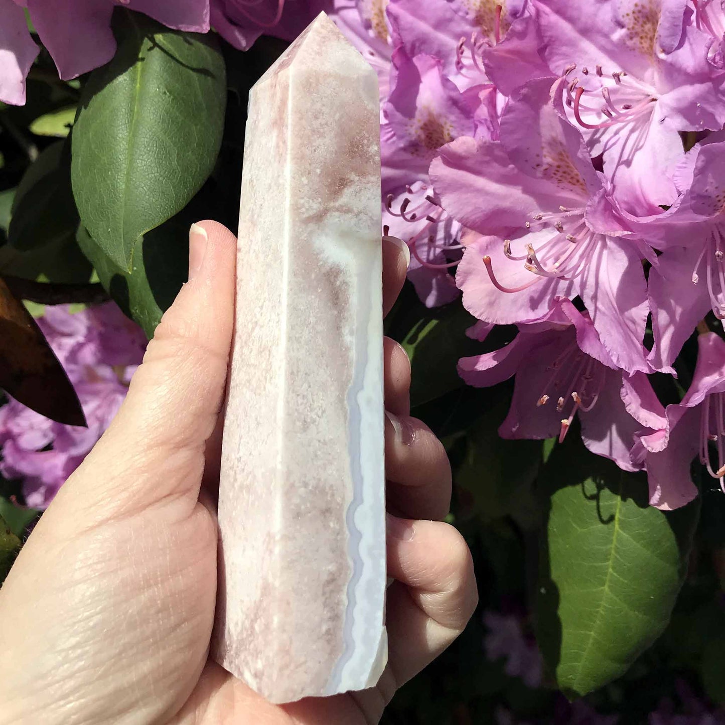 Pink (Amethyst) Flower Agate Towers