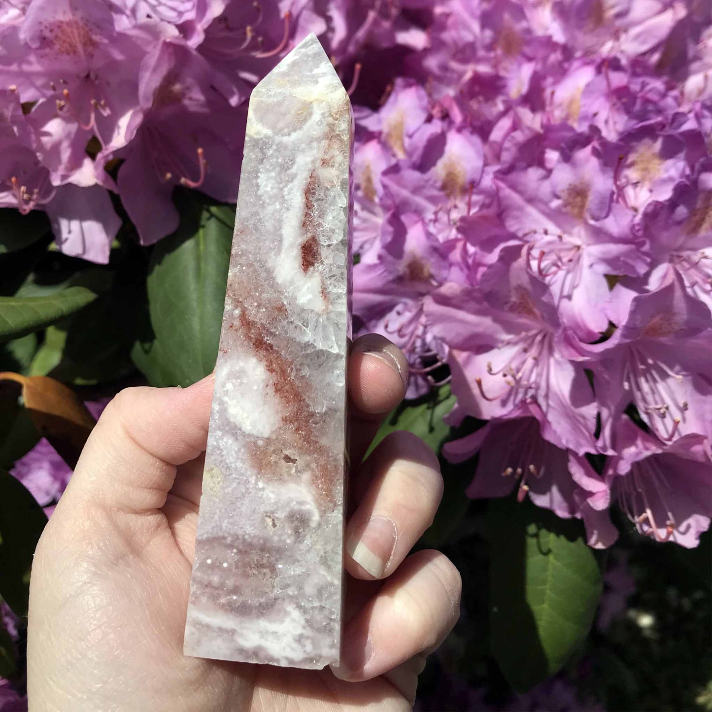 Pink (Amethyst) Flower Agate Towers