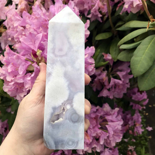 Pink (Amethyst) Flower Agate Tower