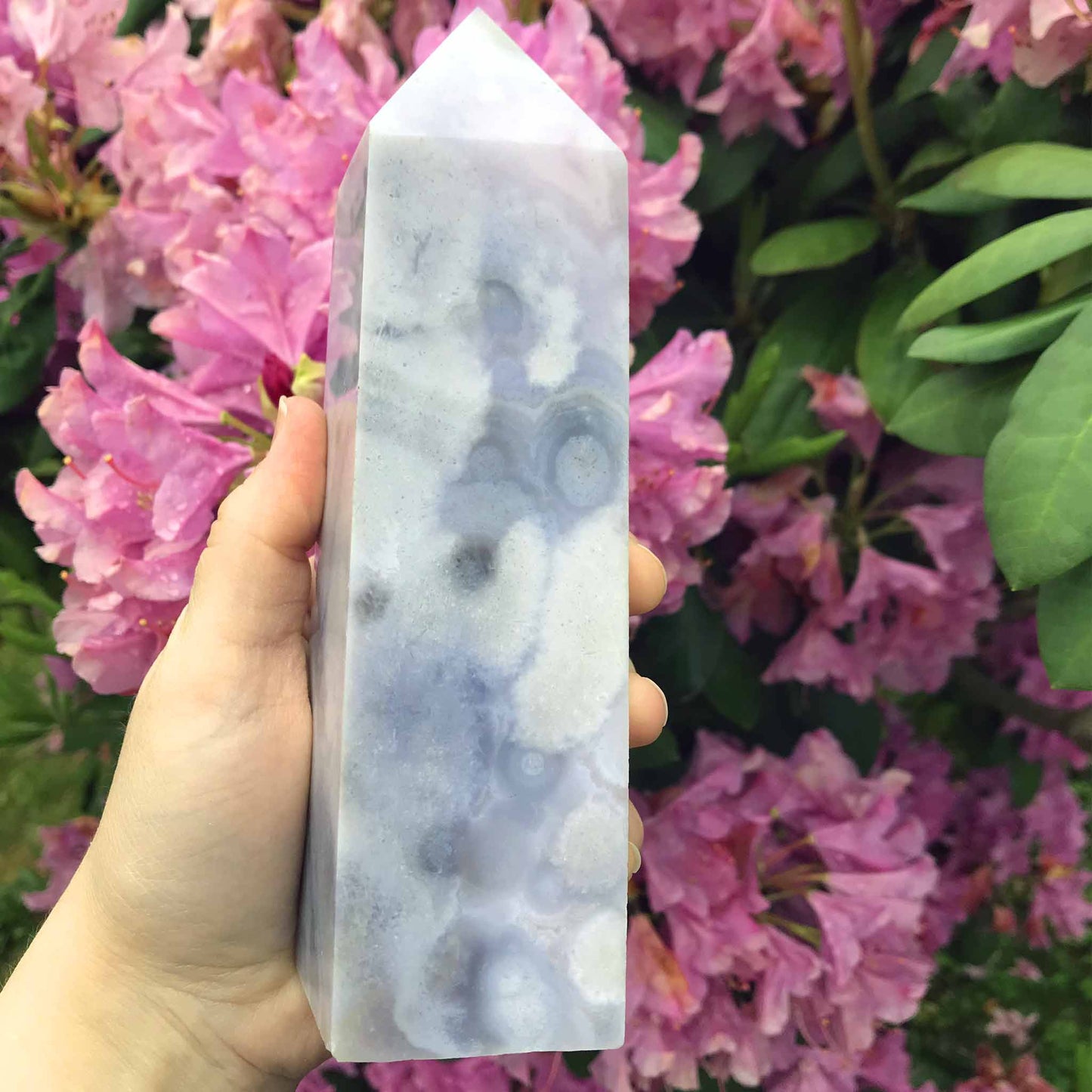 Pink (Amethyst) Flower Agate Tower