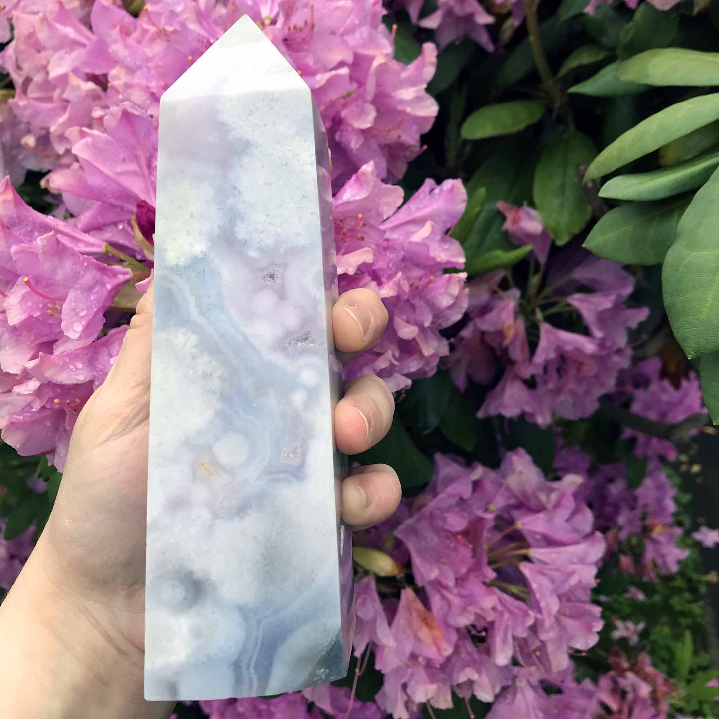 Pink (Amethyst) Flower Agate Tower