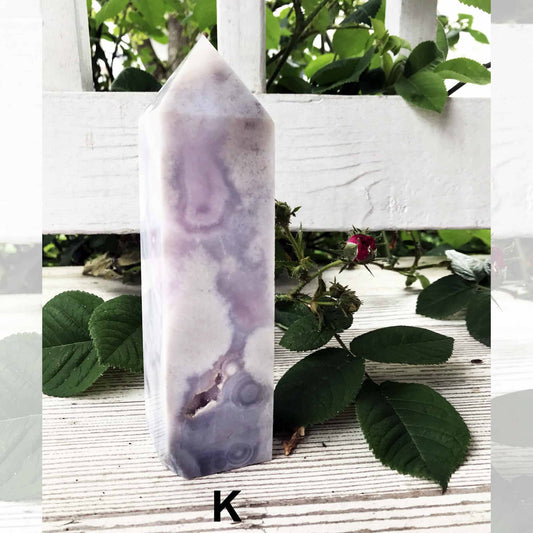 Pink (Amethyst) Flower Agate Tower